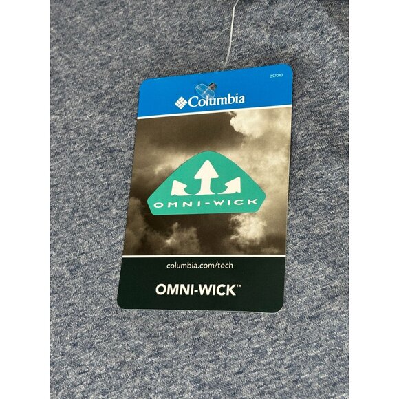 Columbia Mens Lake Zell Short Sleeve Tee XL Omni-Wick Moisture Wicking Regular F - Picture 5 of 12